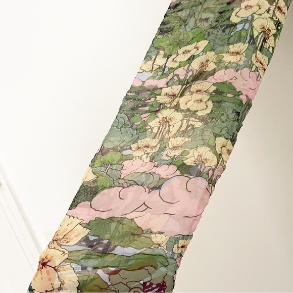 Cooper by Trelise Ruched Floral Print Midi Dress Long Sleeves Size NZ 10 US 6 - Picture 6 of 16